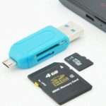 4 IN 1 USB-2.0-Memory-card-Reader-BLUE